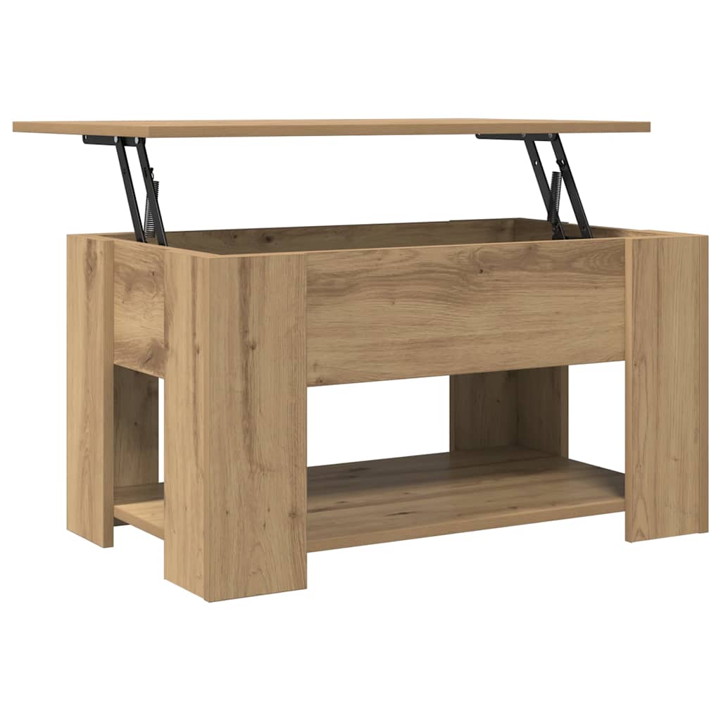 Salongbord artisan eik 79x49x41 cm konstruert tre