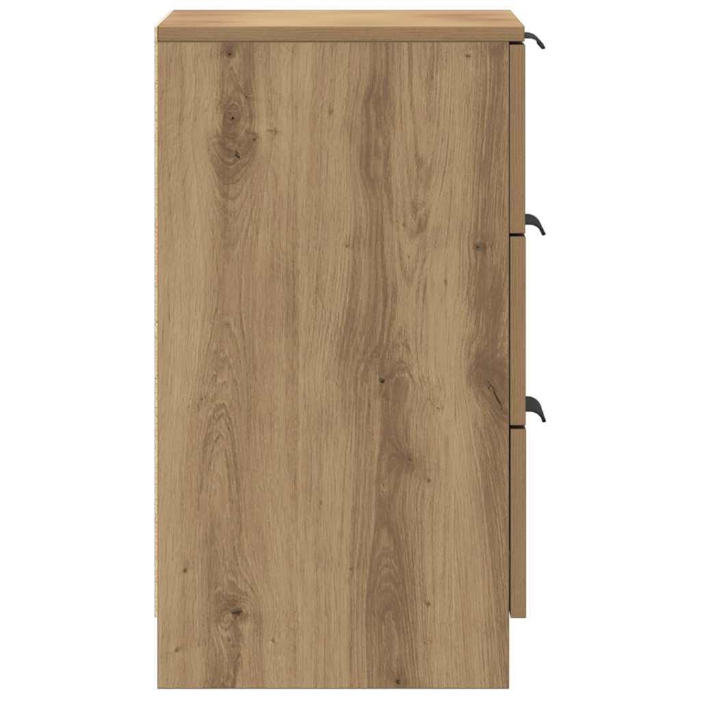Nattbord 2 stk artisan eik 40x36x65 cm konstruert tre