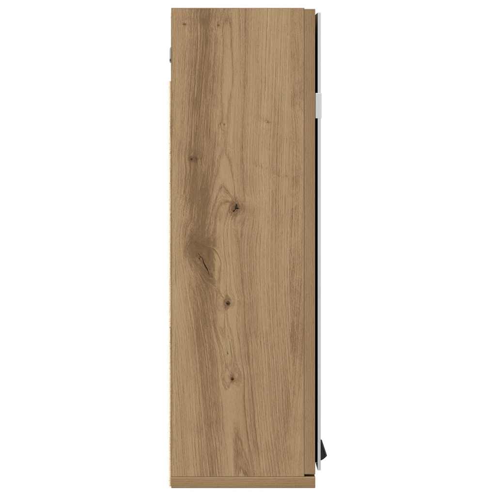 Baderomshylle med speil artisan eik 64x20x66,5cm konstruert tre