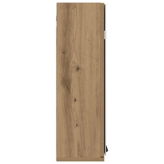 Baderomshylle med speil artisan eik 64x20x66,5cm konstruert tre