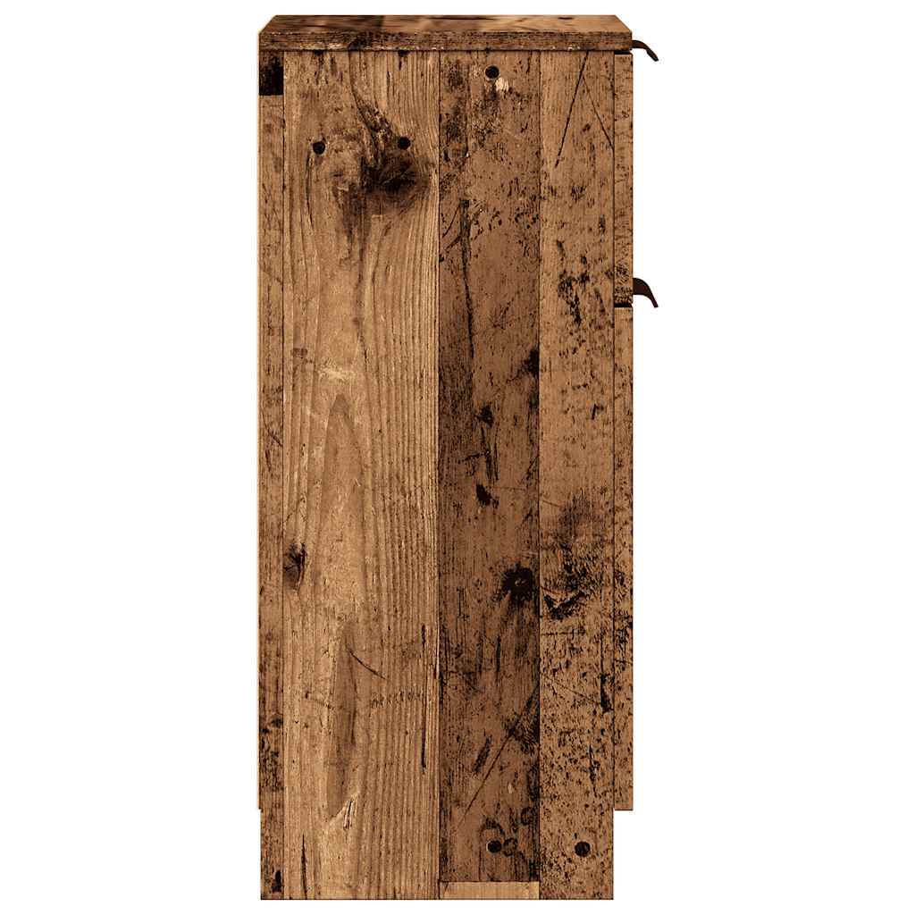 Skjenk gammelt tre 30x30x70 cm konstruert tre