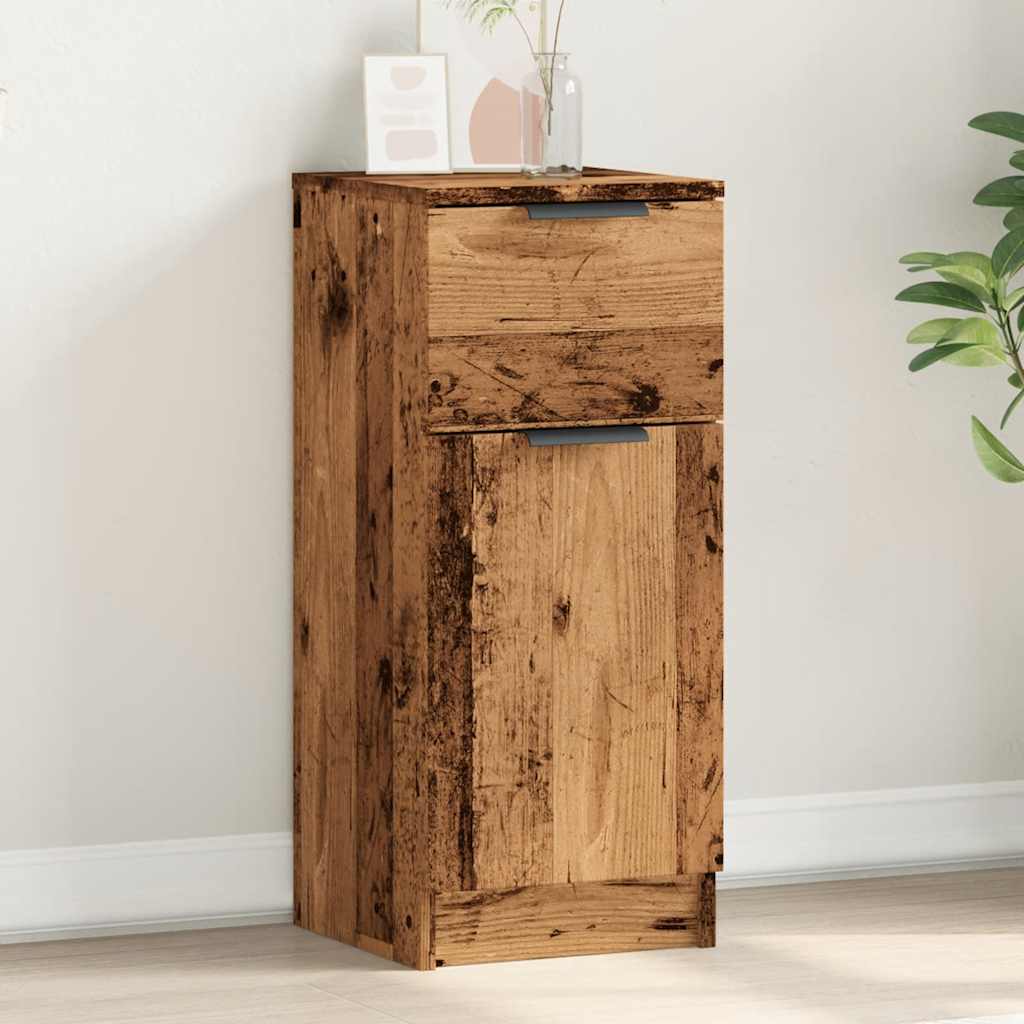 Skjenk gammelt tre 30x30x70 cm konstruert tre