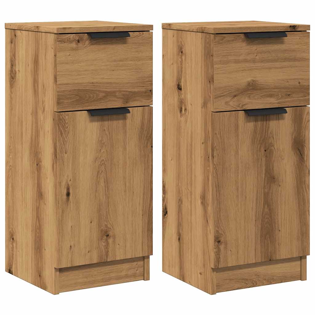 Skjenker 2 stk artisan eik 30x30x70 cm konstruert tre