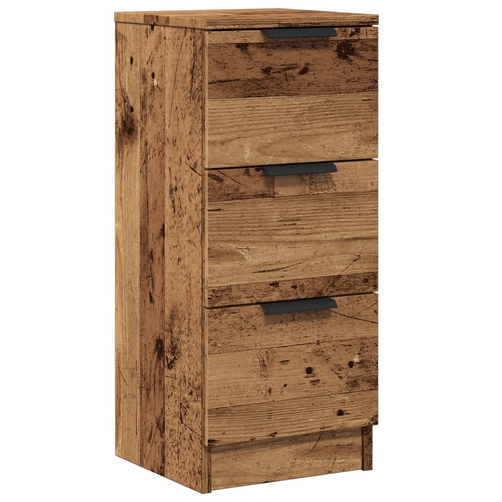Skjenk gammelt tre 30x30x70 cm konstruert tre