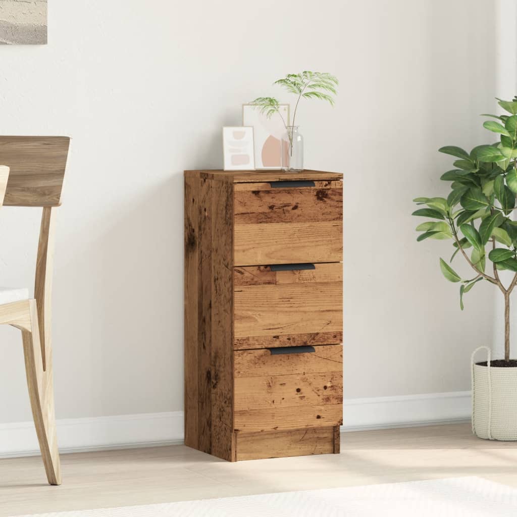 Skjenk gammelt tre 30x30x70 cm konstruert tre