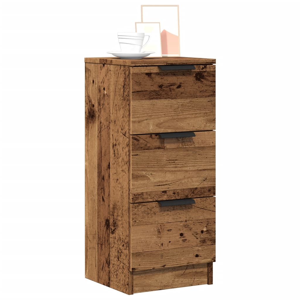 Skjenk gammelt tre 30x30x70 cm konstruert tre