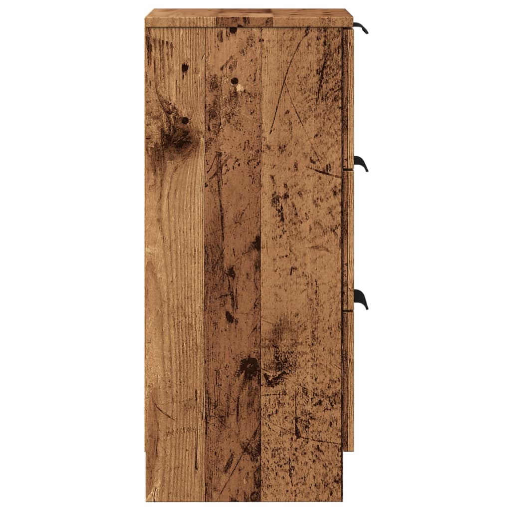 Skjenk gammelt tre 30x30x70 cm konstruert tre