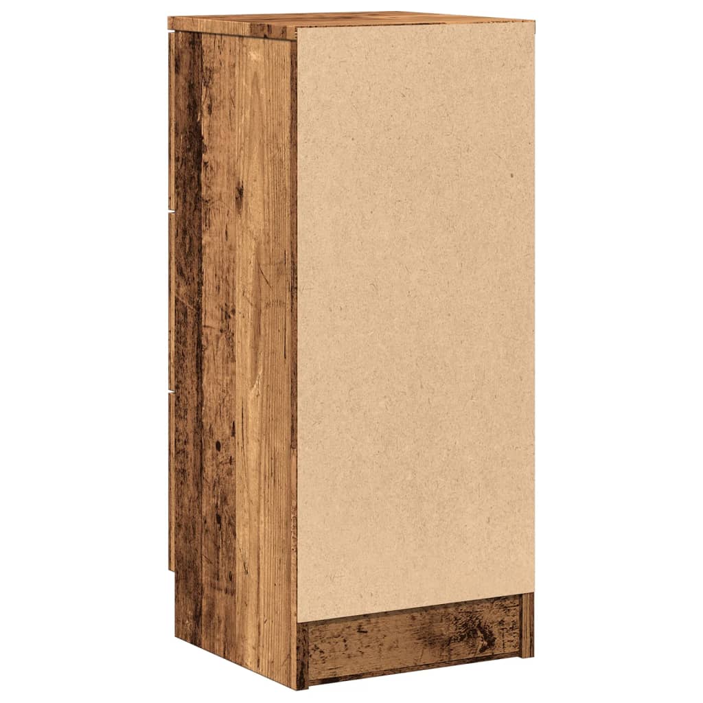 Skjenk gammelt tre 30x30x70 cm konstruert tre