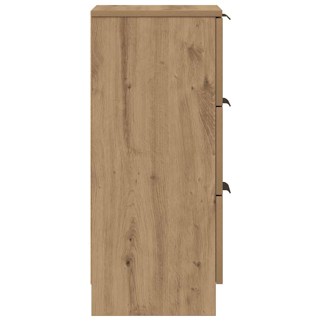 Skjenker 2 stk artisan eik 30x30x70 cm konstruert tre