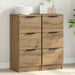 Skjenker 2 stk artisan eik 30x30x70 cm konstruert tre