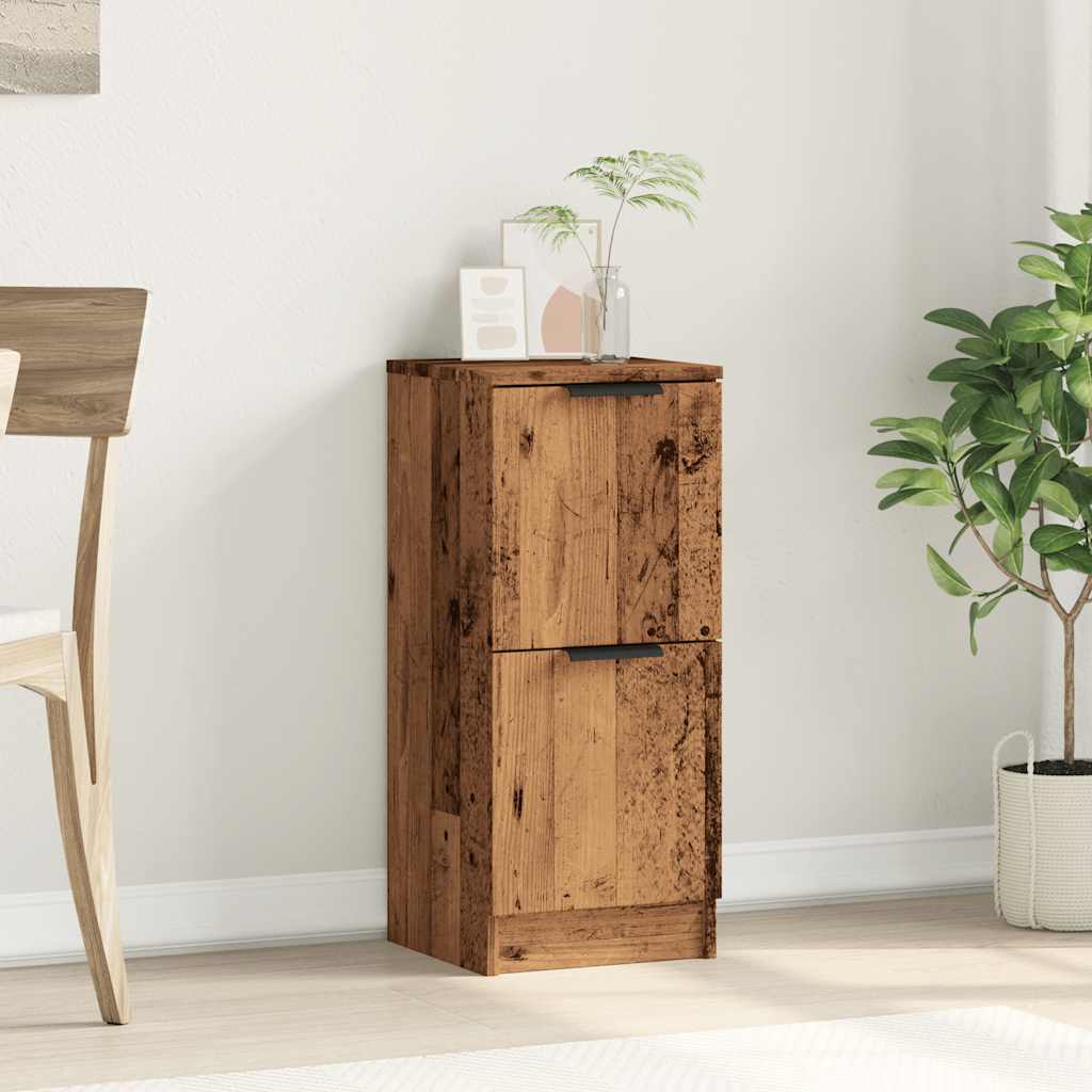 Skjenk gammelt tre 30x30x70 cm konstruert tre