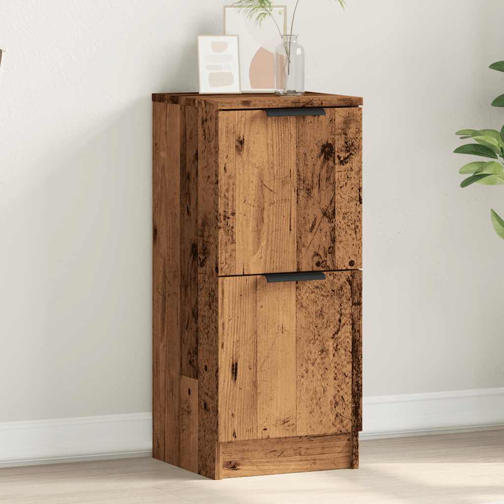 Skjenk gammelt tre 30x30x70 cm konstruert tre