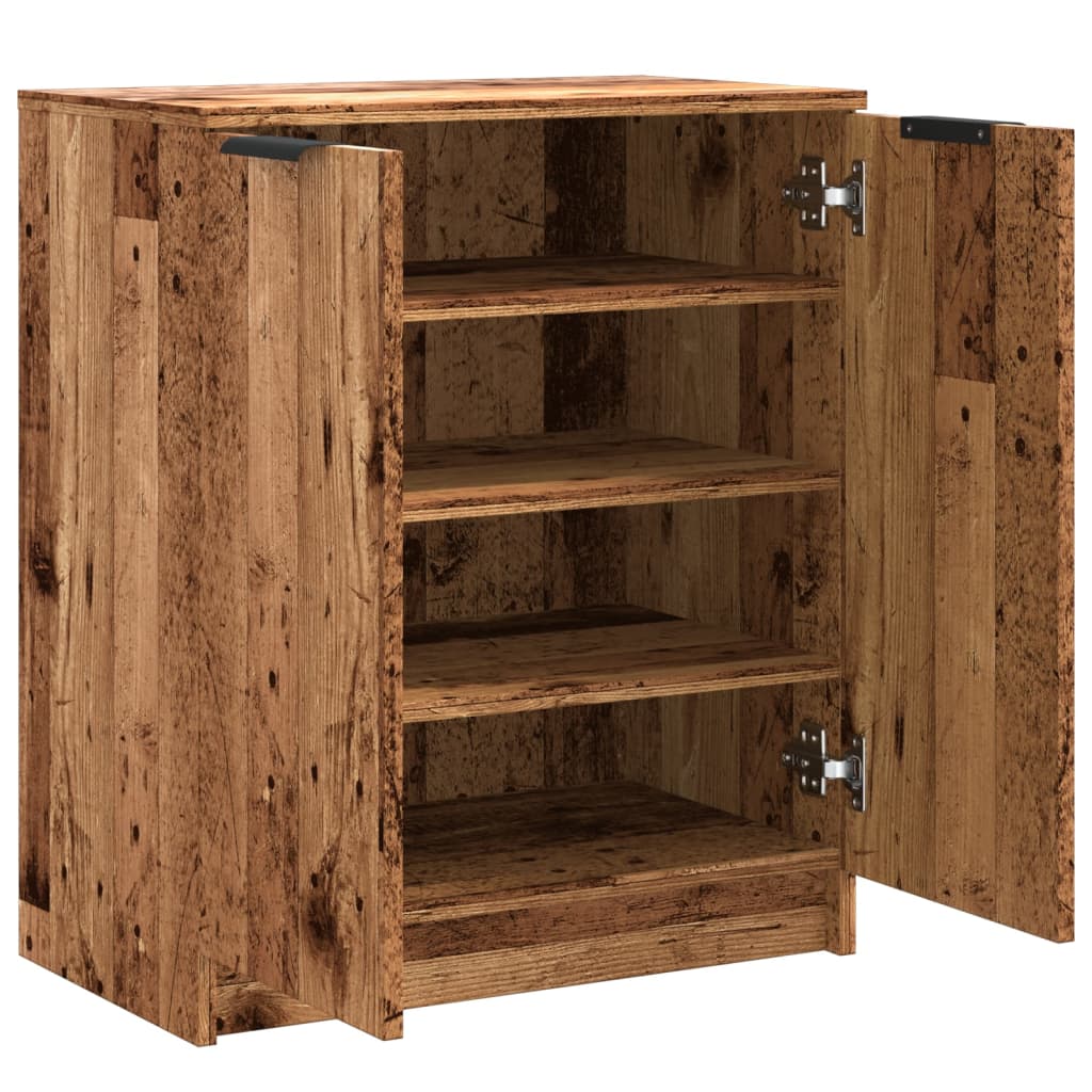 Skoskap gammelt tre 59x35x70 cm konstruert tre