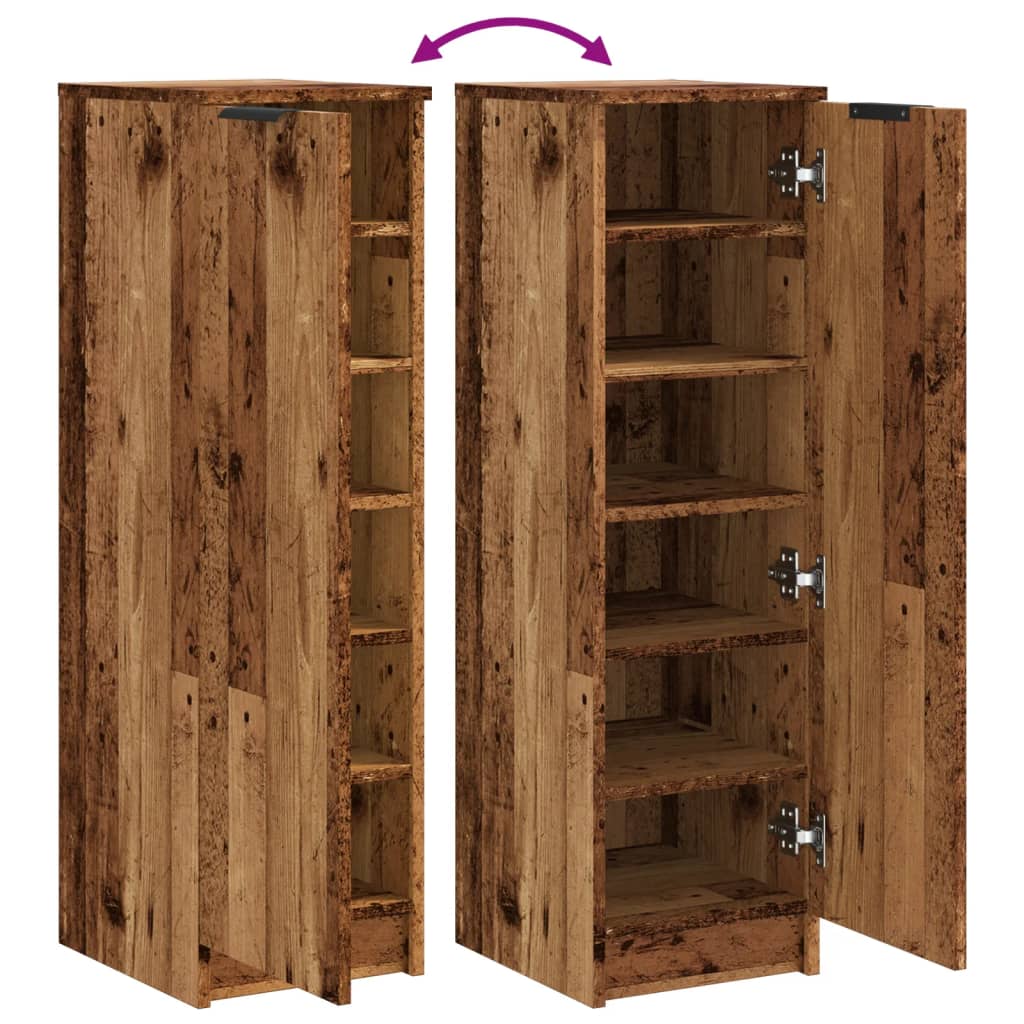 Skoskap gammelt tre 29,5x35x100,5 cm konstruert tre