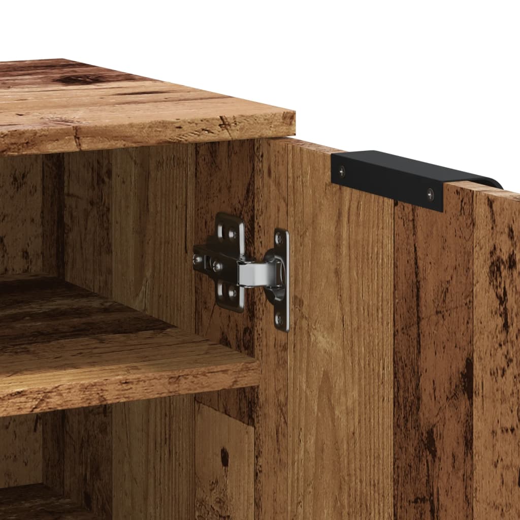 Skoskap gammelt tre 29,5x35x100,5 cm konstruert tre