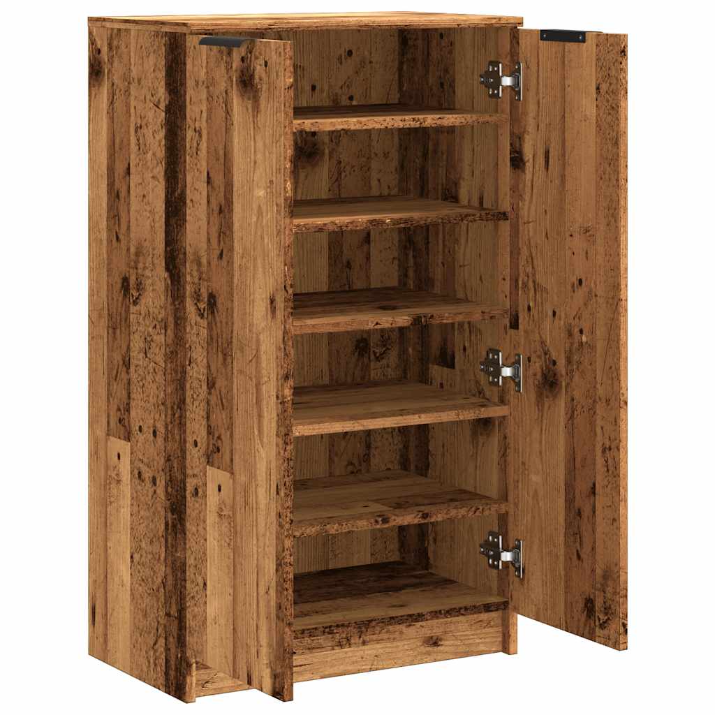 Skoskap gammelt tre 59x35x100,5 cm konstruert tre