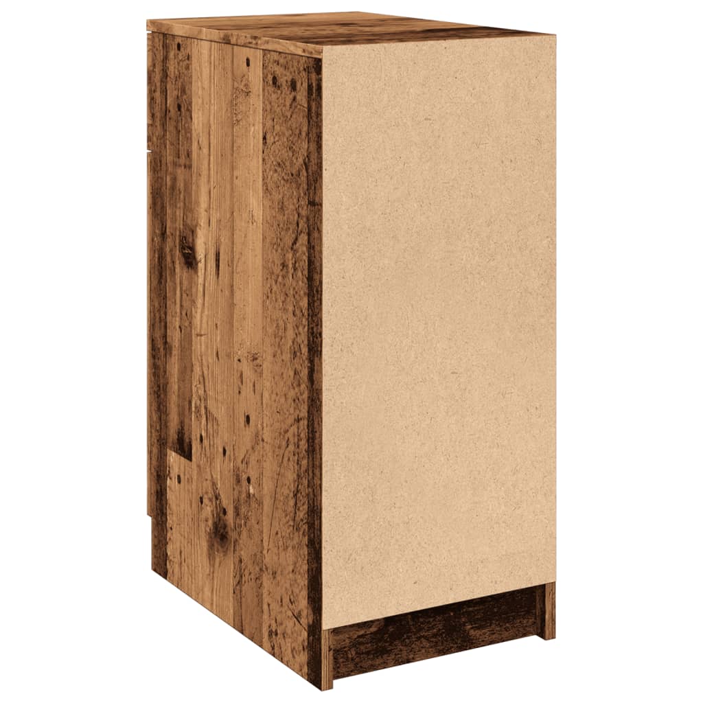 Skap for skrivebord gammelt tre 33x50x75 cm konstruert tre