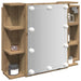 Speilskap med LED artisan eik 70x16,5x60 cm
