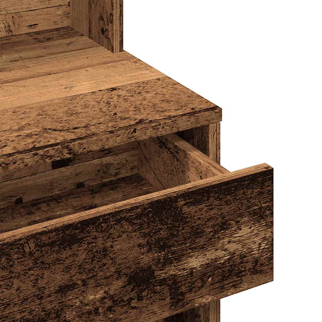 Sminkebord med speil gammelt tre 74,5x40x141 cm