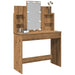 Sminkebord med LED artisan eik 96x40x142 cm