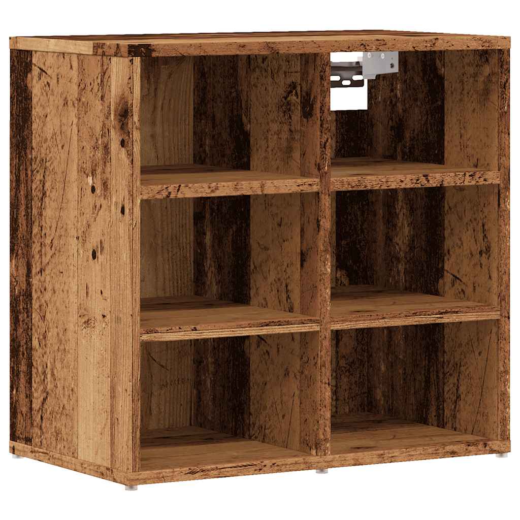 Skoskap gammelt tre 52x30x50 cm