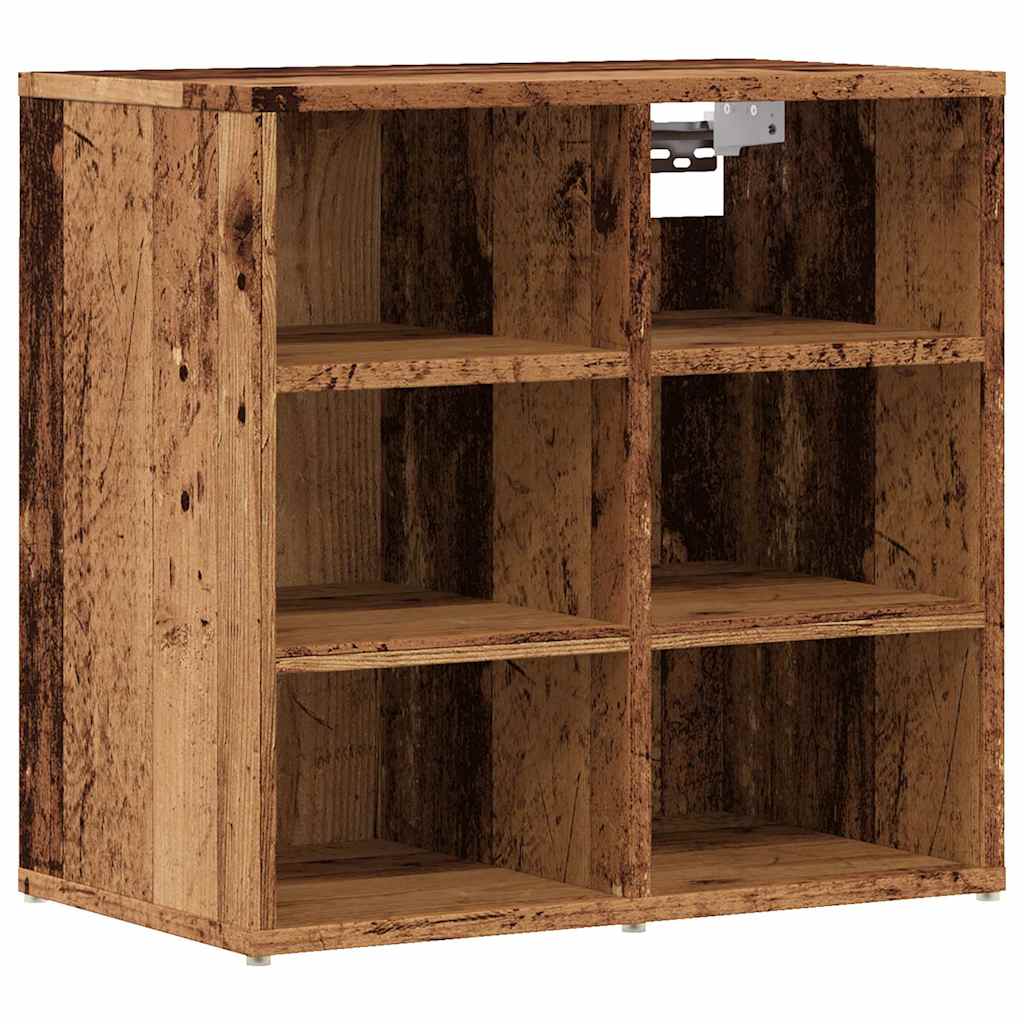Skoskap 2 stk gammelt tre 52x30x50 cm