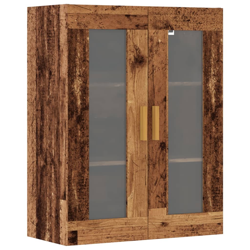 Hengende veggskap gammelt tre 69,5x34x90 cm