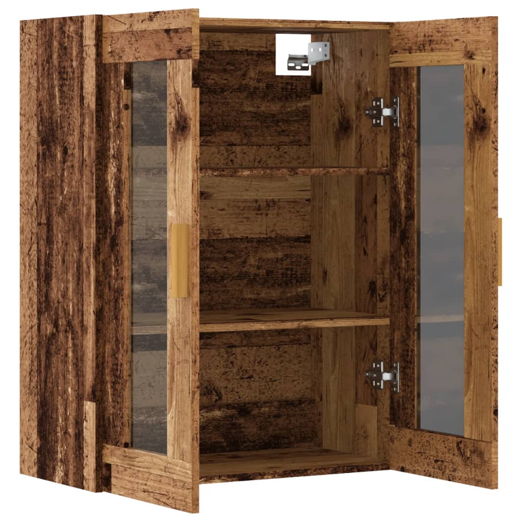 Hengende veggskap gammelt tre 69,5x34x90 cm