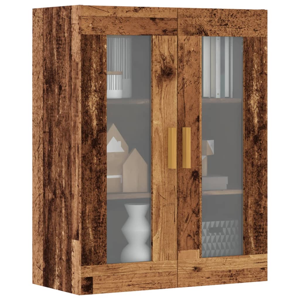 Hengende veggskap gammelt tre 69,5x34x90 cm