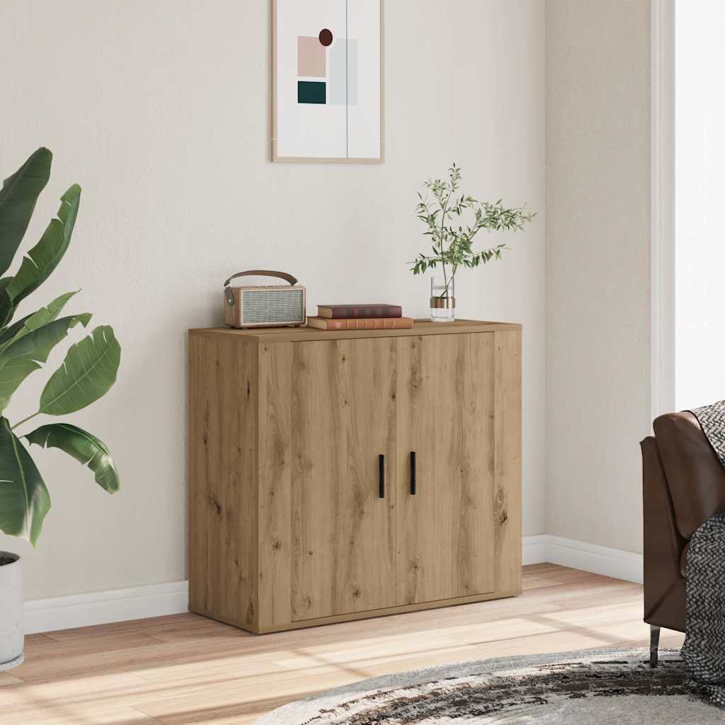 Skjenk artisan eik 80x33x70 cm konstruert tre vidaXL