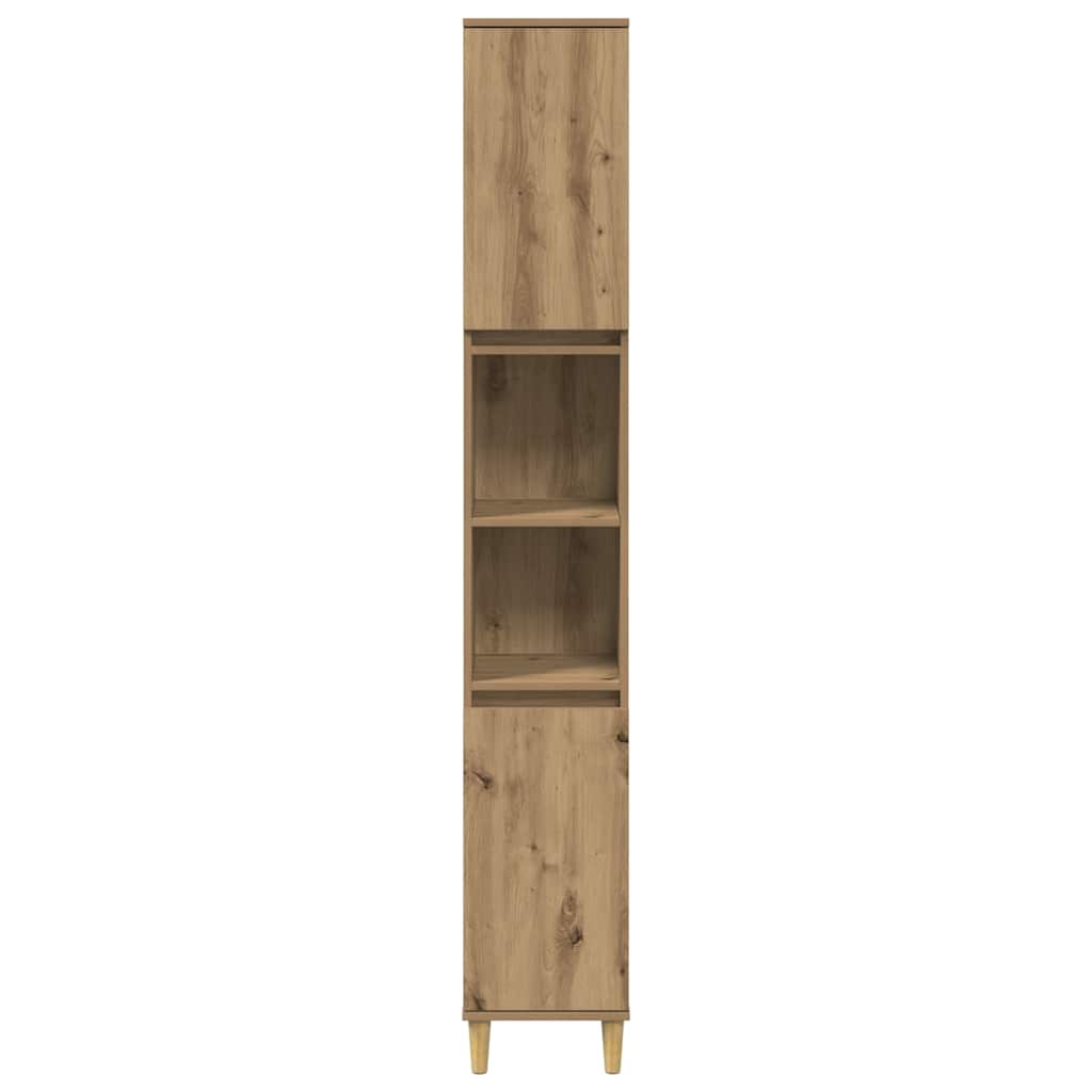 Baderomsskap artisan eik 30x30x190 cm konstruert tre