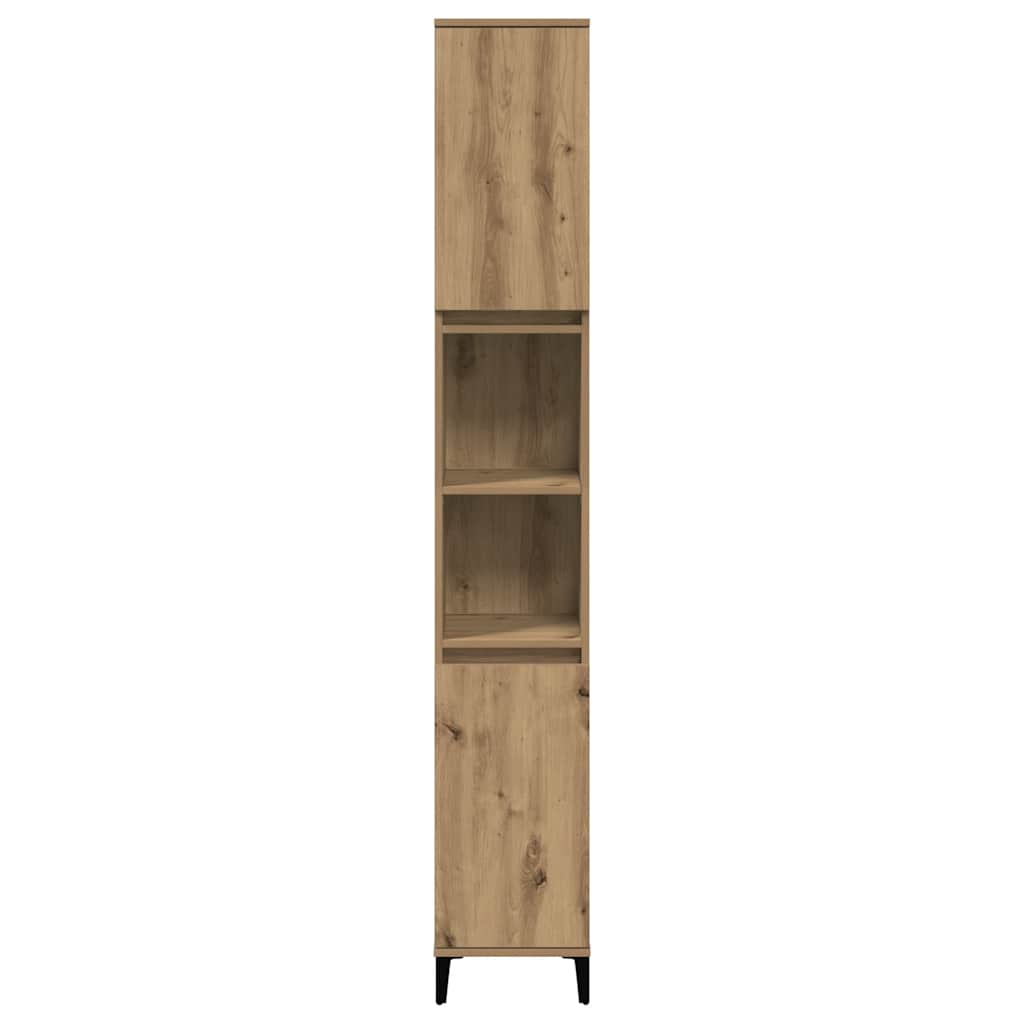 Baderomsskap artisan eik 30x30x190 cm konstruert tre