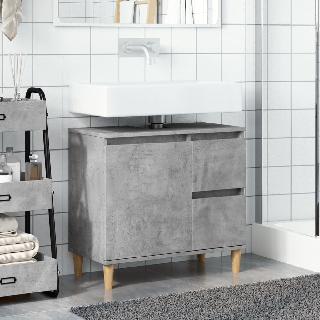Servantskap betonggrå 65x33x60 cm konstruert tre