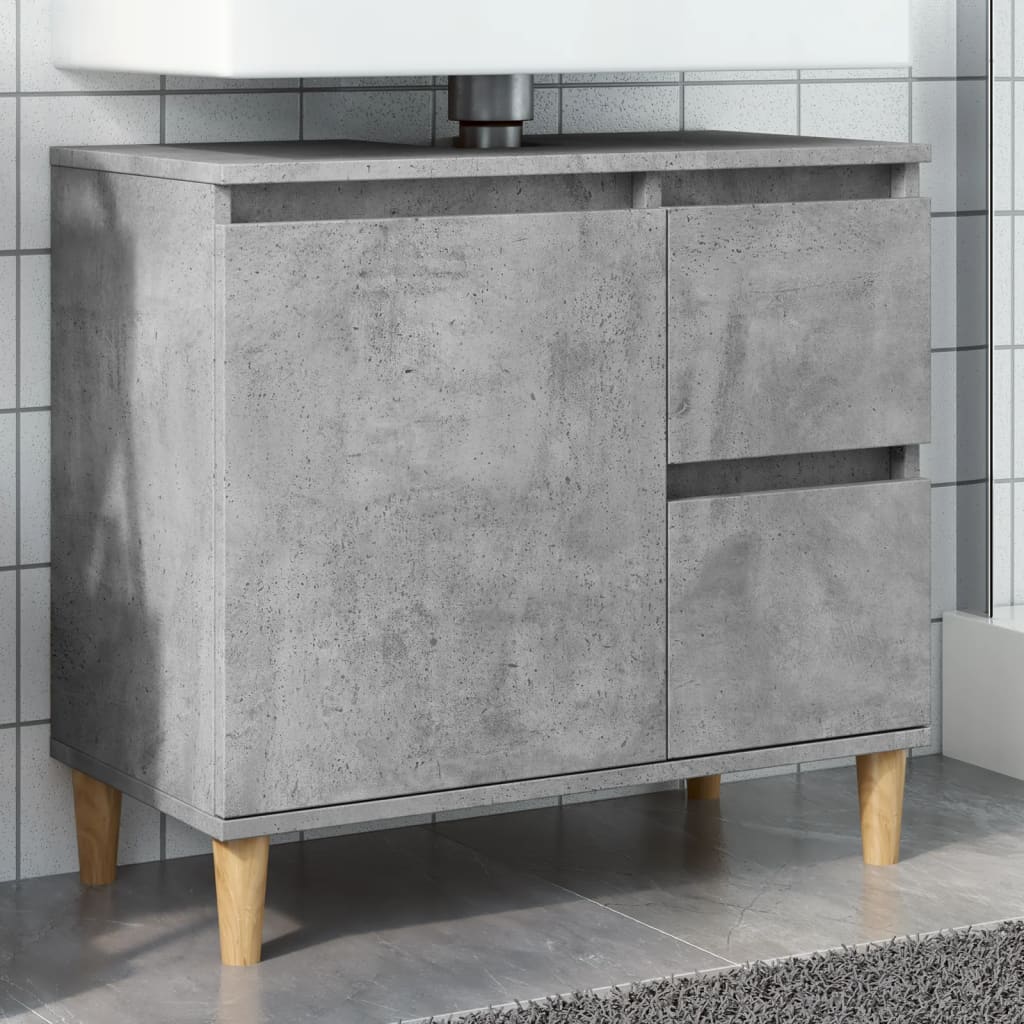 Servantskap betonggrå 65x33x60 cm konstruert tre
