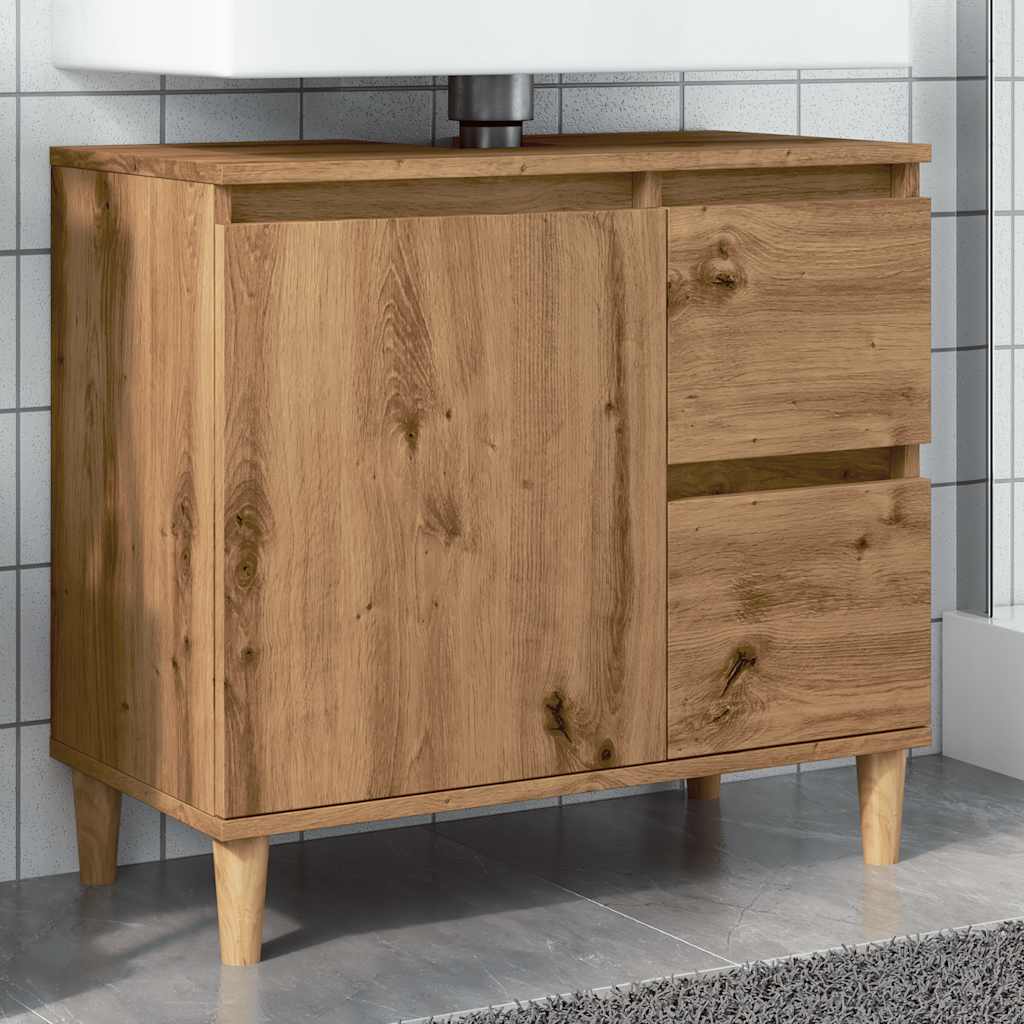 Servantskap artisan eik 65x33x60 cm konstruert tre