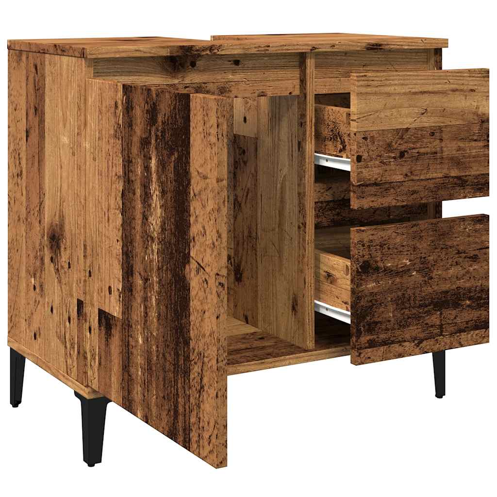 Servantskap gammelt tre 65x33x60 cm konstruert tre