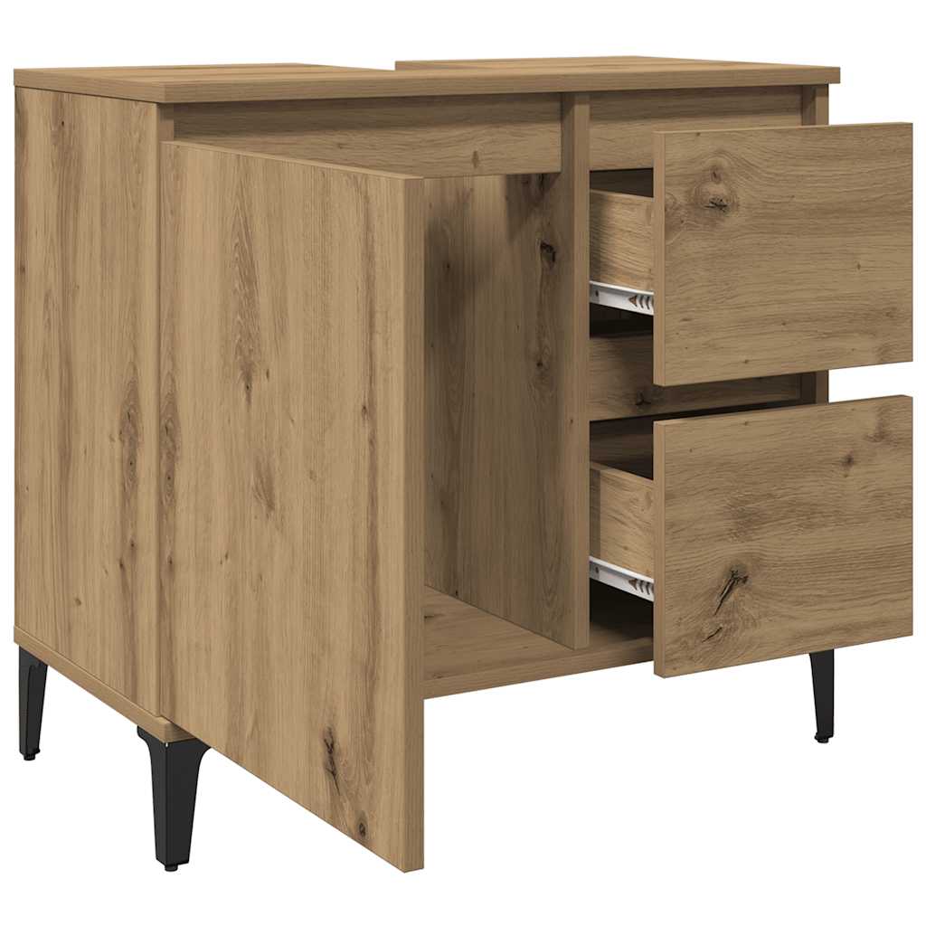 Servantskap artisan eik 65x33x60 cm konstruert tre vidaXL