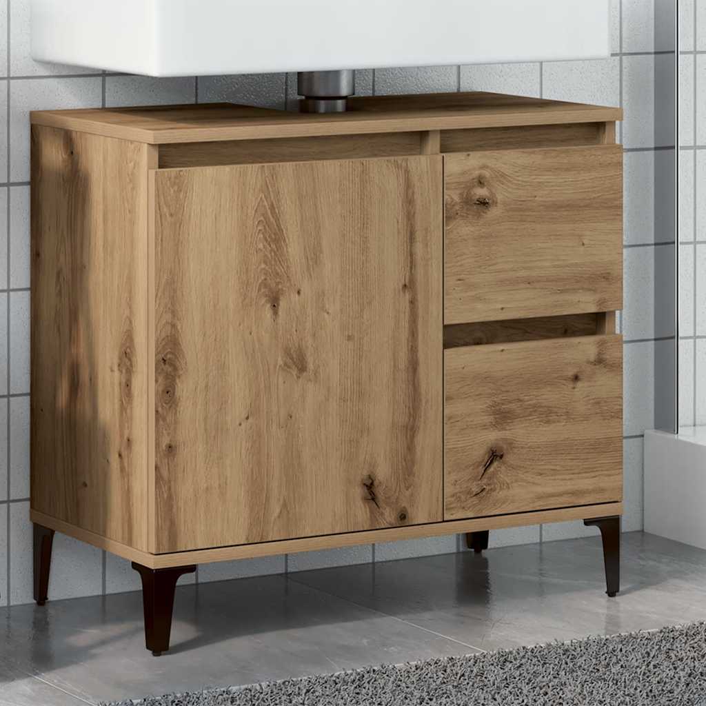 Servantskap artisan eik 65x33x60 cm konstruert tre vidaXL