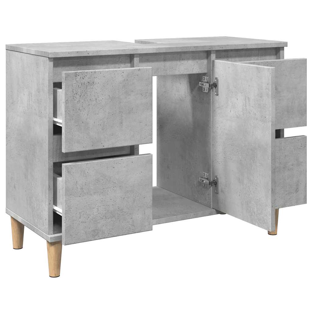 Servantskap betonggrå 80x33x60 cm konstruert tre