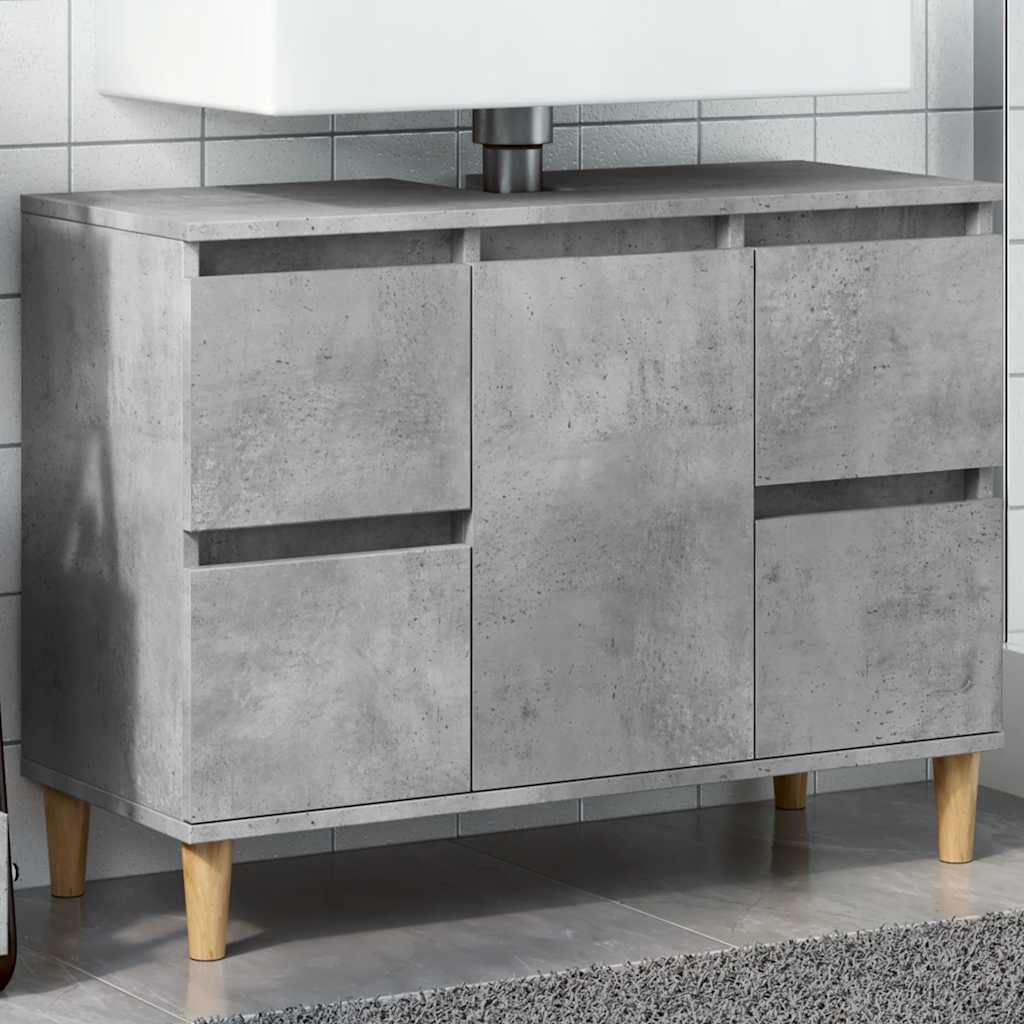 Servantskap betonggrå 80x33x60 cm konstruert tre