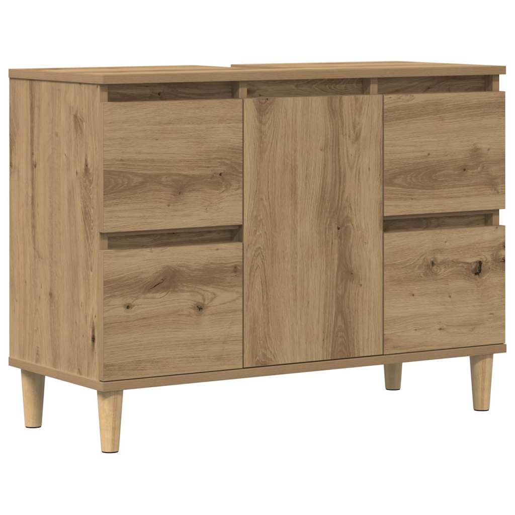 Servantskap artisan eik 80x33x60 cm konstruert tre