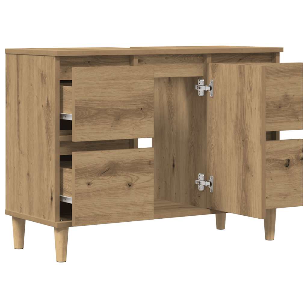 Servantskap artisan eik 80x33x60 cm konstruert tre