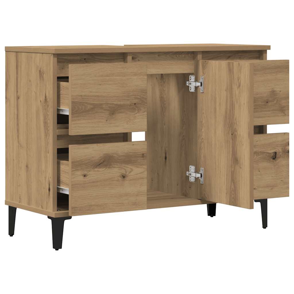 Servantskap artisan eik 80x33x60 cm konstruert tre