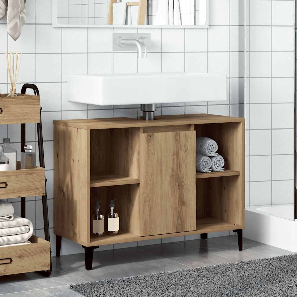 Servantskap artisan eik 80x33x60 cm konstruert tre