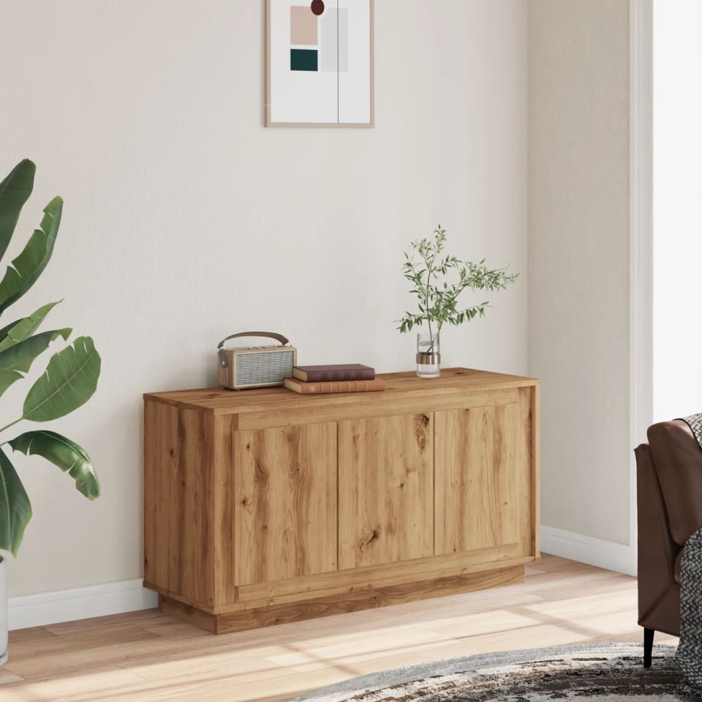 Skjenk håndverkseik 102x35x55 cm konstruert tre