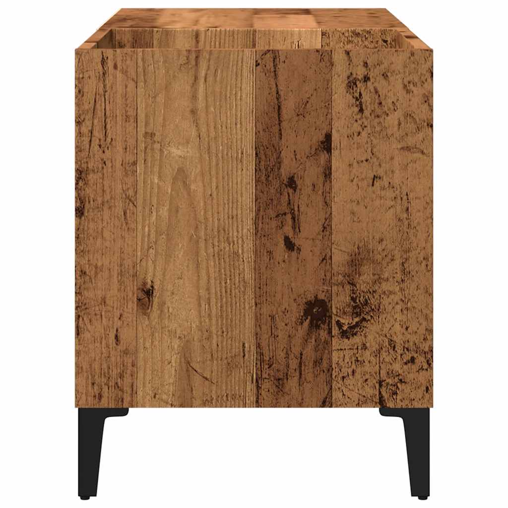 Plateskap gammelt tre 84,5x38x48 cm konstruert tre