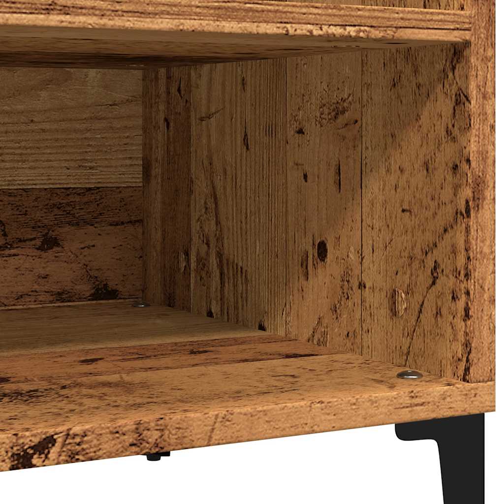 Plateskap gammelt tre 84,5x38x48 cm konstruert tre