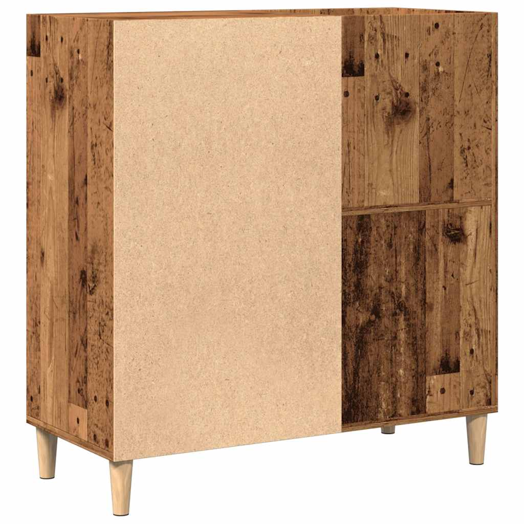Plateskap gammelt tre 84,5x38x89 cm konstruert tre
