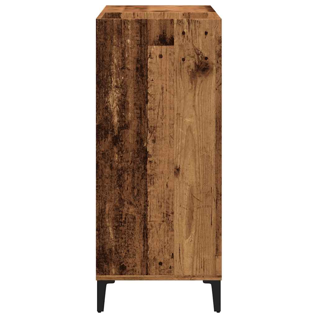 Plateskap gammelt tre 84,5x38x89 cm konstruert tre