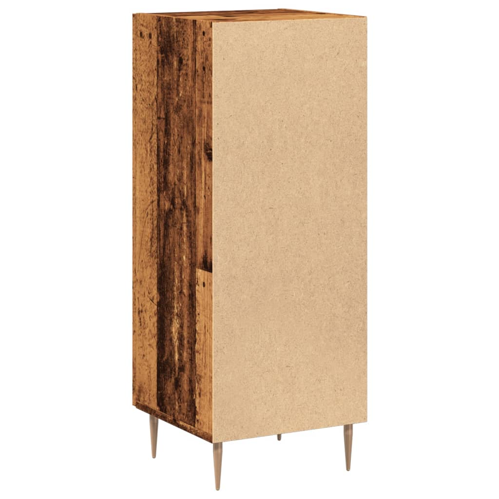 Skjenk gammelt tre 34,5x34x90 cm konstruert tre